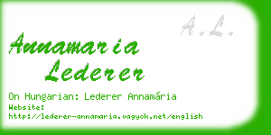 annamaria lederer business card